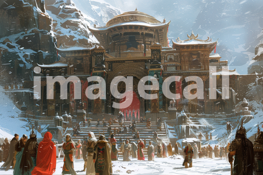 Cspreeti Villagers gather at the temples grand entrance their 3e4033c3 707a 46be b0a4 5656ba7d2070 0