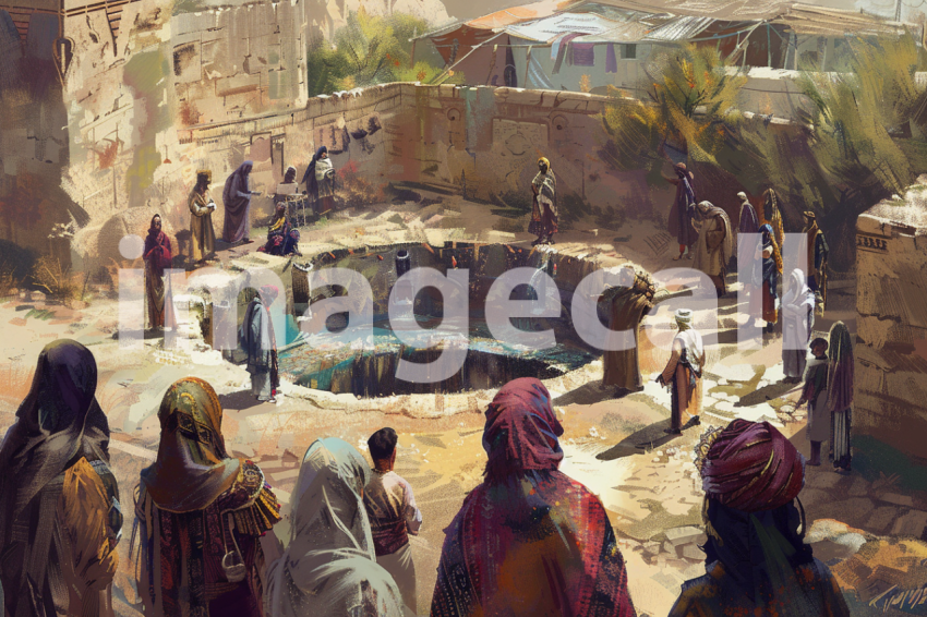 Cspreeti Villagers gather at the oasiss central well their vo 2b7d27c7 4dad 4294 a086 ea144aa9c00e 1