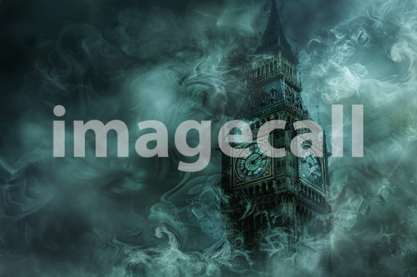 Cspreeti A haunted clock tower surrounded by swirling mists i fe4f64e3 3f4f 44a9 886a 4940409b6de7 3