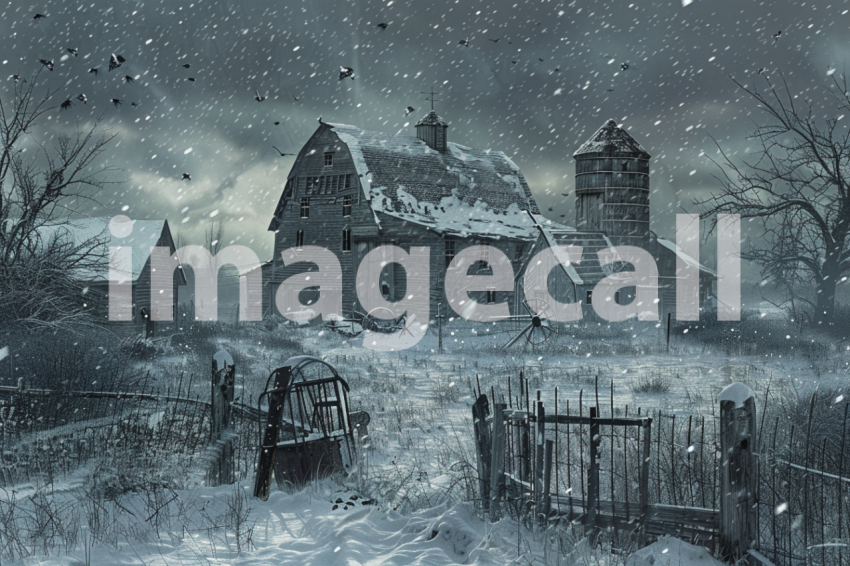 Cspreeti A haunted farm engulfed in a spectral blizzard where 6c9923bb 71ed 4c97 8cdc 340826953c87 1