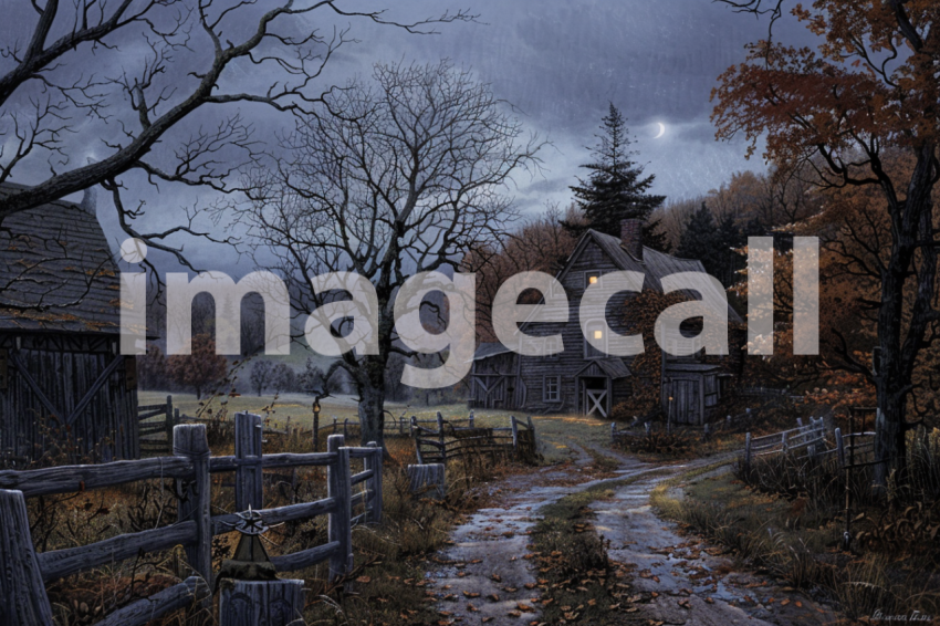 Cspreeti A haunted farm nestled at the edge of a cursed fores c8fc1692 755f 407f 80ca 845cddd031c9 0