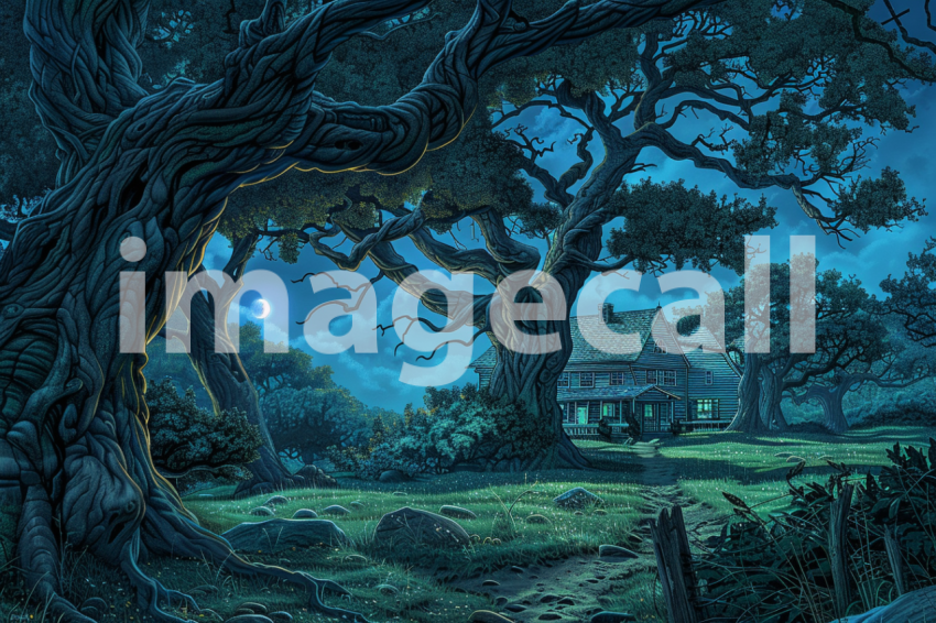 Cspreeti A haunted farm nestled at the edge of a cursed fores c8fc1692 755f 407f 80ca 845cddd031c9 1