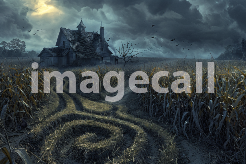 Cspreeti A haunted farm surrounded by a spectral cornfield ma 371a3464 3de3 4a45 ad89 c0c265b49d10 3