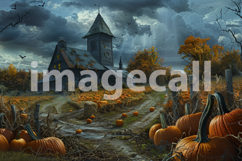 Cspreeti A haunted farmstead surrounded by a spectral pumpkin 276cf6f7 5bf2 4e80 a3c5 af9a6c9e0c53 1