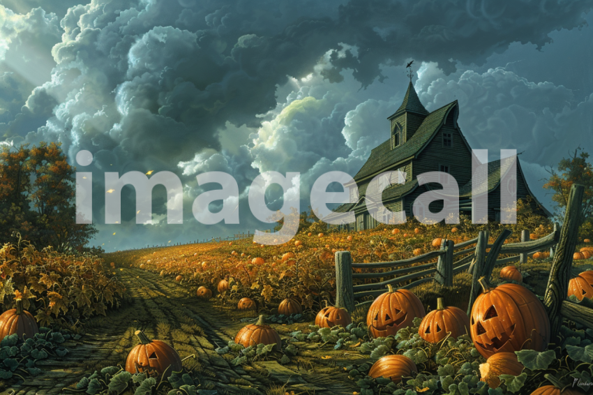 Cspreeti A haunted farmstead surrounded by a spectral pumpkin 276cf6f7 5bf2 4e80 a3c5 af9a6c9e0c53 0
