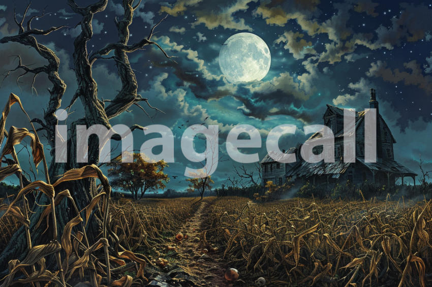 Cspreeti A haunted farmstead surrounded by withered spectral  2bc41337 01b4 4fa7 bed9 fb604a0a5161 0