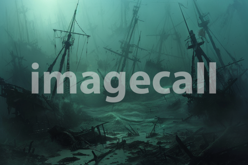 Cspreeti A haunted sea coast surrounded by a forest of ghostl 8f66bb04 1a5a 4b16 a603 00e5b04710e5 3