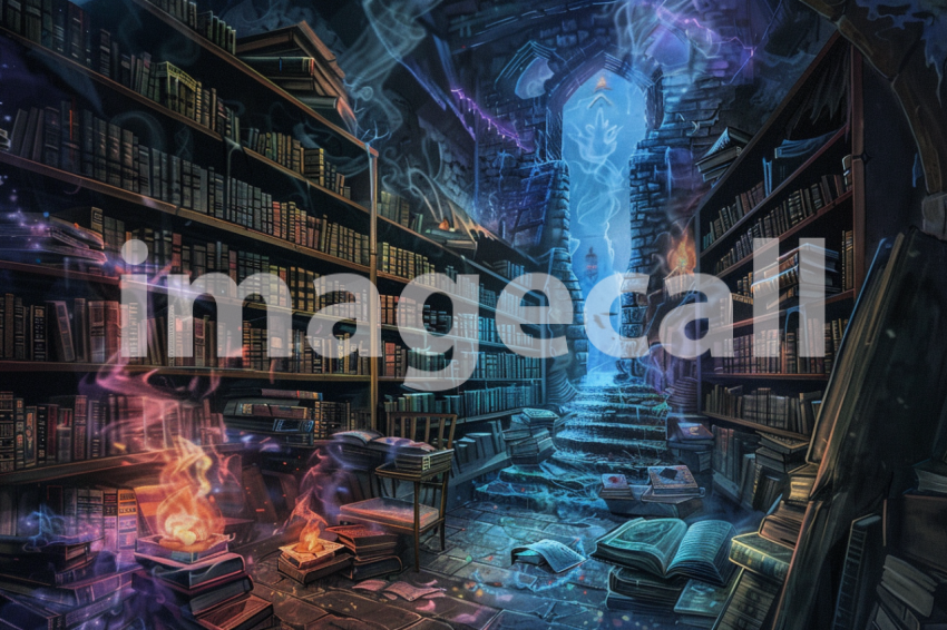 Cspreeti Haunted village library where books float from shelv 73904aca 9b2d 4e54 acbf 880570578ccd 1