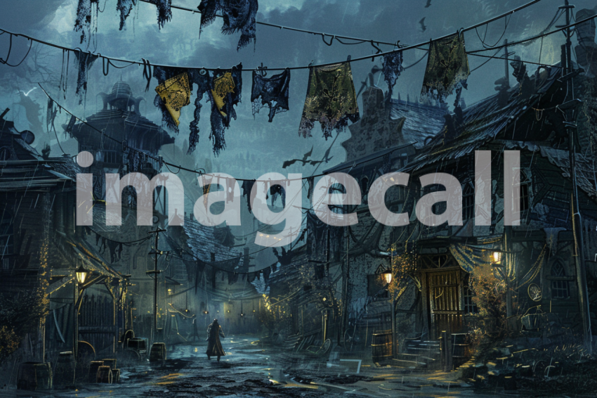 Cspreeti Tattered banners flutter in the haunted village squa b0e0f5ec c7c1 47c4 830d d51ab7fb6afc 0