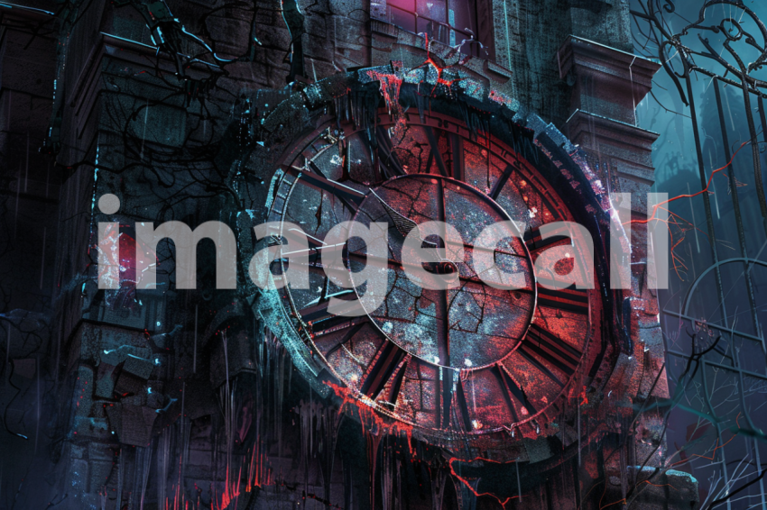 Cspreeti The haunted clock towers clock face is cracked and w f2819cd4 3403 451d 9c87 602c4cb5b751 1