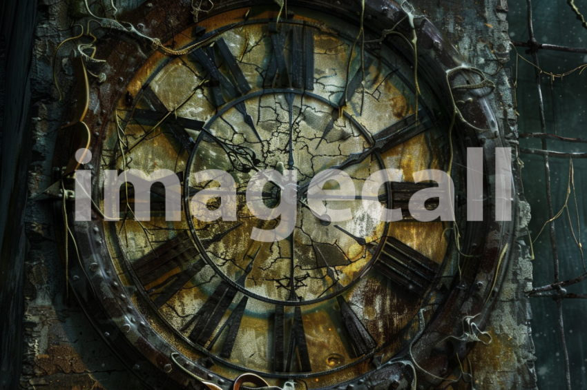 Cspreeti The haunted clock towers clock face is cracked and w f2819cd4 3403 451d 9c87 602c4cb5b751 2