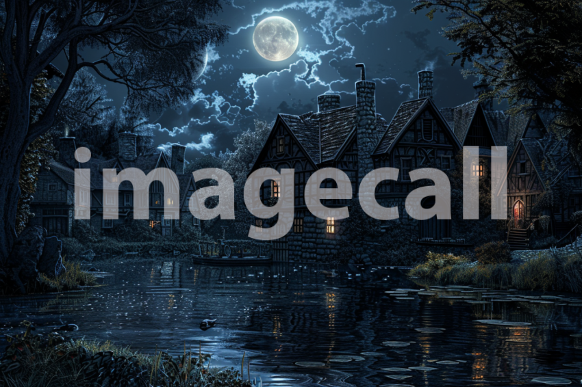 Cspreeti The haunted village millpond reflects the pale moonl eafaf80d c504 4c5e 8ee5 0108c1edd6a2 0