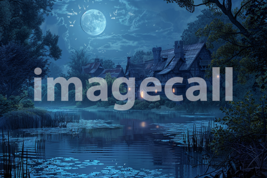 Cspreeti The haunted village millpond reflects the pale moonl eafaf80d c504 4c5e 8ee5 0108c1edd6a2 2