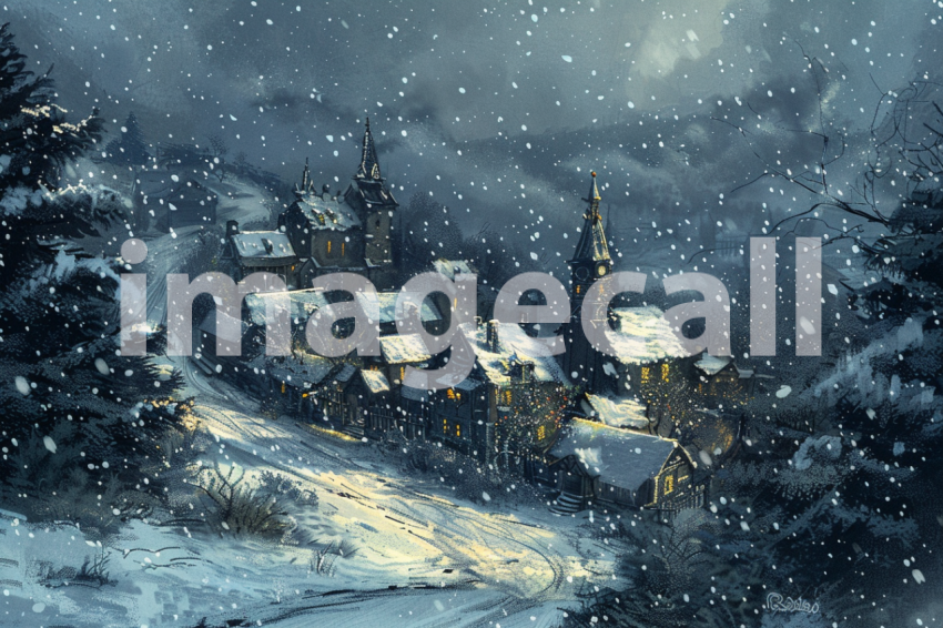 Cspreeti A village enveloped in a silent snowstorm where the  be73afdb 3f16 4eb8 a6ff e445cfaaae9e 0