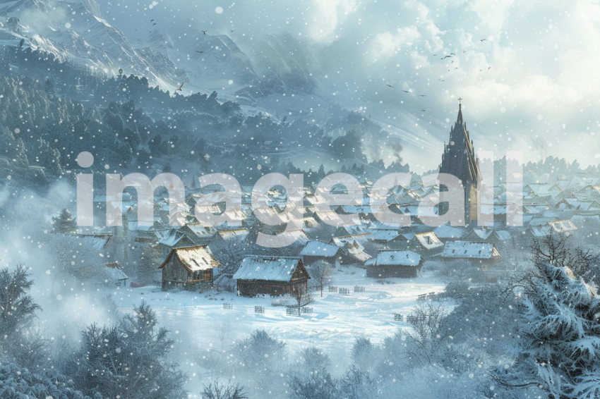 Cspreeti A village enveloped in a silent snowstorm where the  be73afdb 3f16 4eb8 a6ff e445cfaaae9e 1