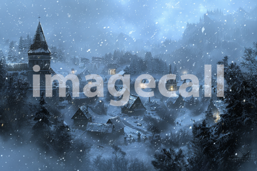 Cspreeti A village enveloped in a silent snowstorm where the  be73afdb 3f16 4eb8 a6ff e445cfaaae9e 3