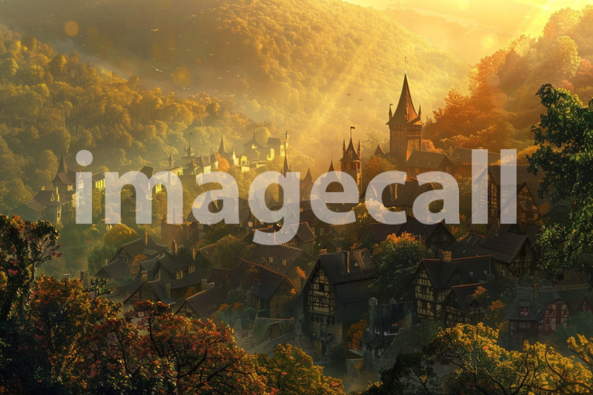 Cspreeti A village enveloped in the golden light of dawn wher de68371c 52bf 40ae a643 24d3de2c4f75 1