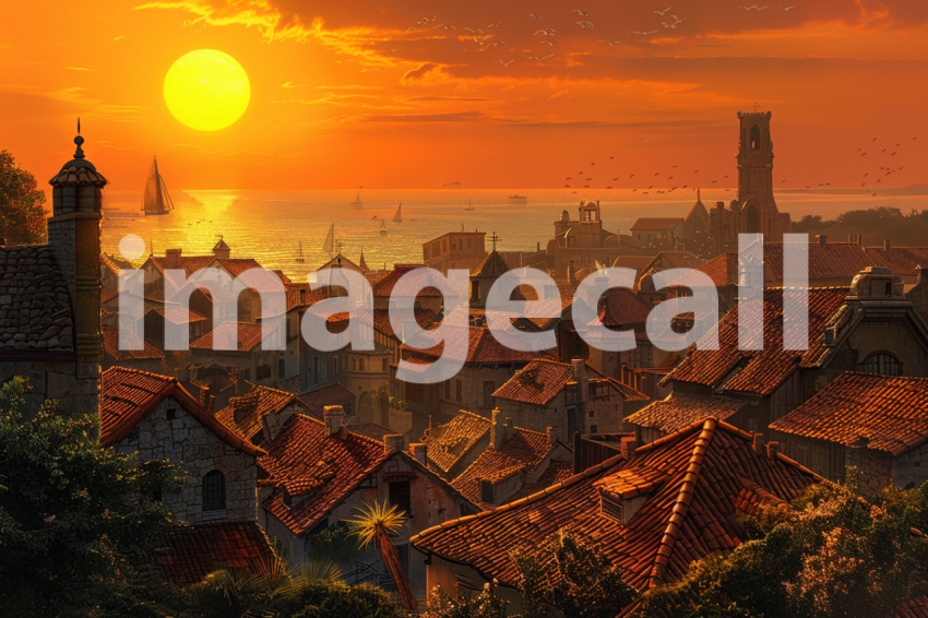 Cspreeti A village enveloped in the warm glow of the setting  909606c9 f928 44e3 8473 82b9b8046b2c 2