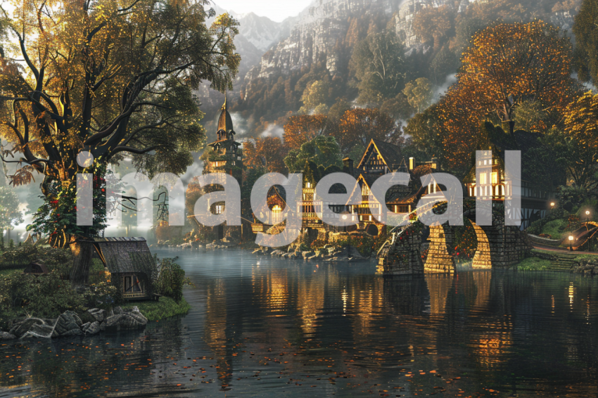 Cspreeti A village surrounded by a shimmering lake its waters 7200b055 2671 4aa7 83e6 d2f7c72ddf8e 2