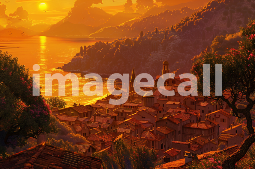 Cspreeti A village enveloped in the warm glow of the setting  909606c9 f928 44e3 8473 82b9b8046b2c 3