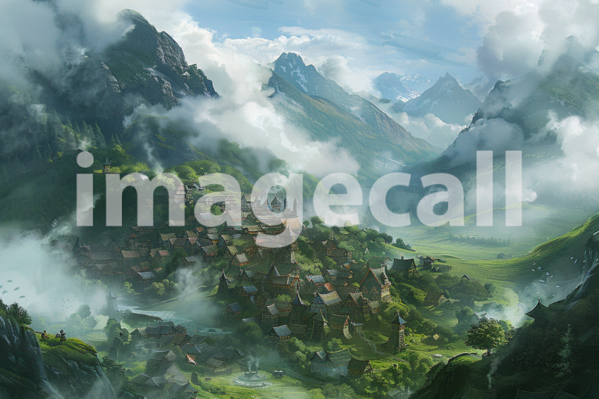 Cspreeti A village surrounded by mist shrouded hills their pe aa4f0a8b 8aa9 4fae 8a12 1c3eb3702bf8 1