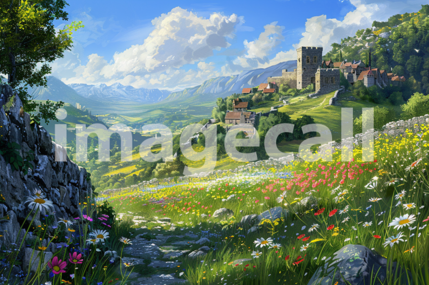 Cspreeti A village surrounded by rolling hills dotted with wi 5211fae4 e304 4313 8e9b 77fc04ca1dda 1