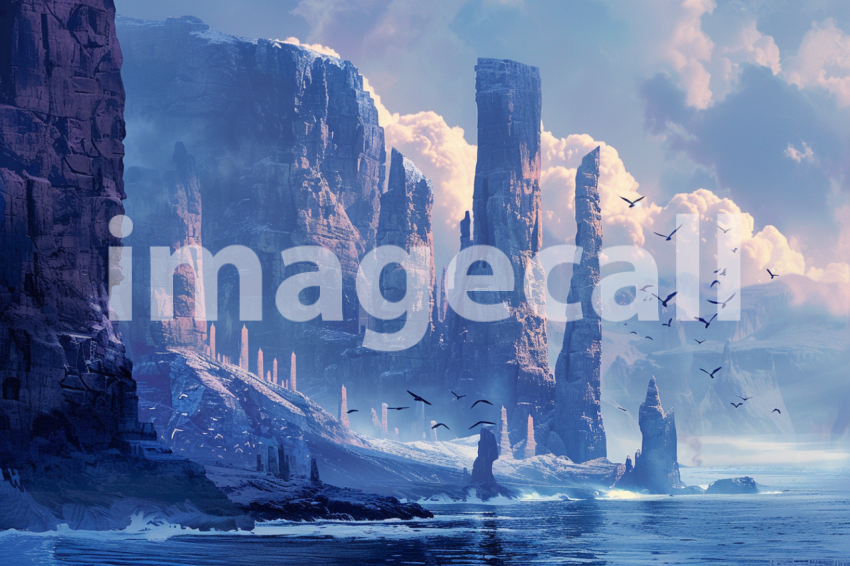 Cspreeti A village surrounded by towering sea stacks and rock 24d82a52 cbfa 4f4c b993 1cdf384614b5 0