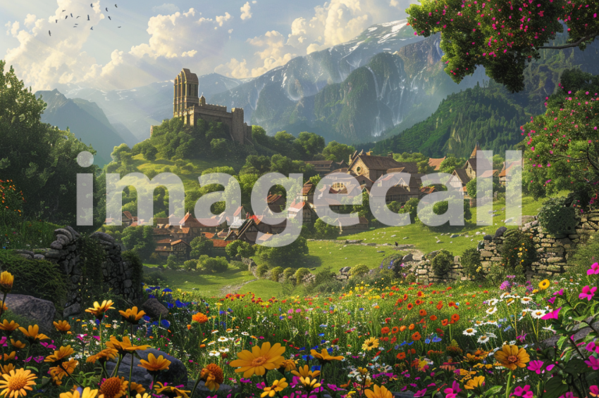 Cspreeti A village surrounded by rolling hills dotted with wi 5211fae4 e304 4313 8e9b 77fc04ca1dda 3