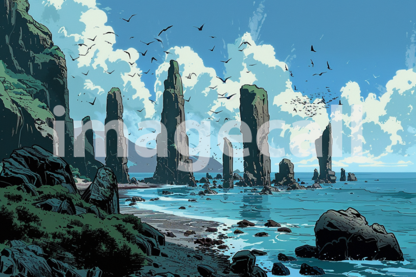 Cspreeti A village surrounded by towering sea stacks and rock 24d82a52 cbfa 4f4c b993 1cdf384614b5 3