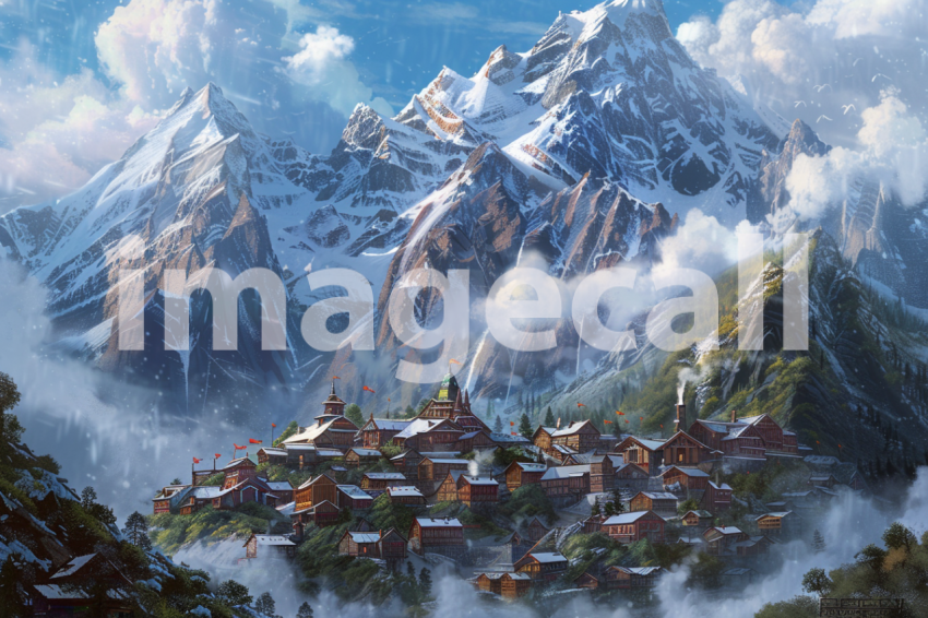 Cspreeti A village surrounded by towering snow capped mountai c8210991 6160 4e8d b852 13379fb46d8f 0
