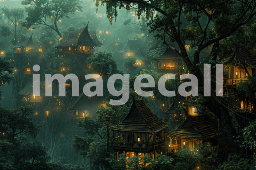 Cspreeti A village surrounded by towering trees and tangled v 14398fa5 456c 4403 99a0 610f313a4257 0