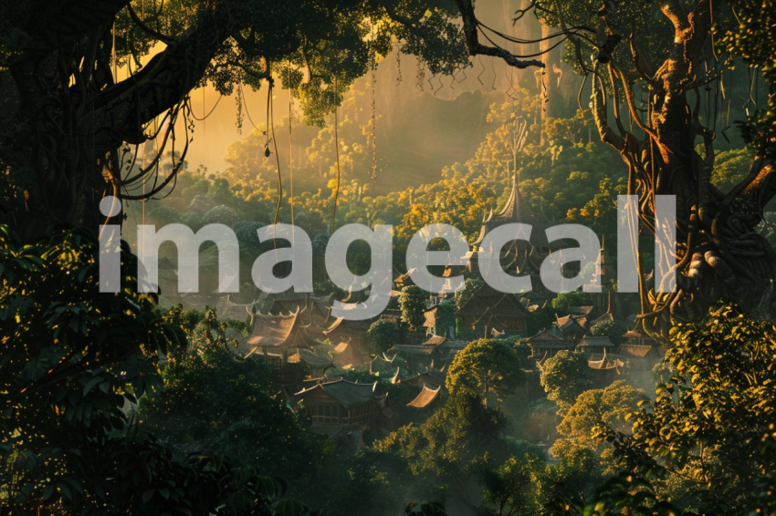 Cspreeti A village surrounded by towering trees and tangled v 14398fa5 456c 4403 99a0 610f313a4257 3