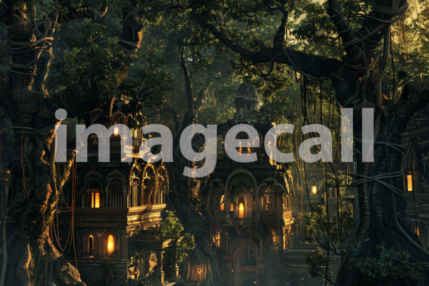 Cspreeti A village surrounded by towering trees and tangled v 14398fa5 456c 4403 99a0 610f313a4257 2