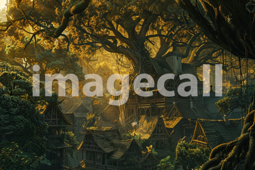 Cspreeti A village surrounded by towering trees and tangled v 14398fa5 456c 4403 99a0 610f313a4257 1