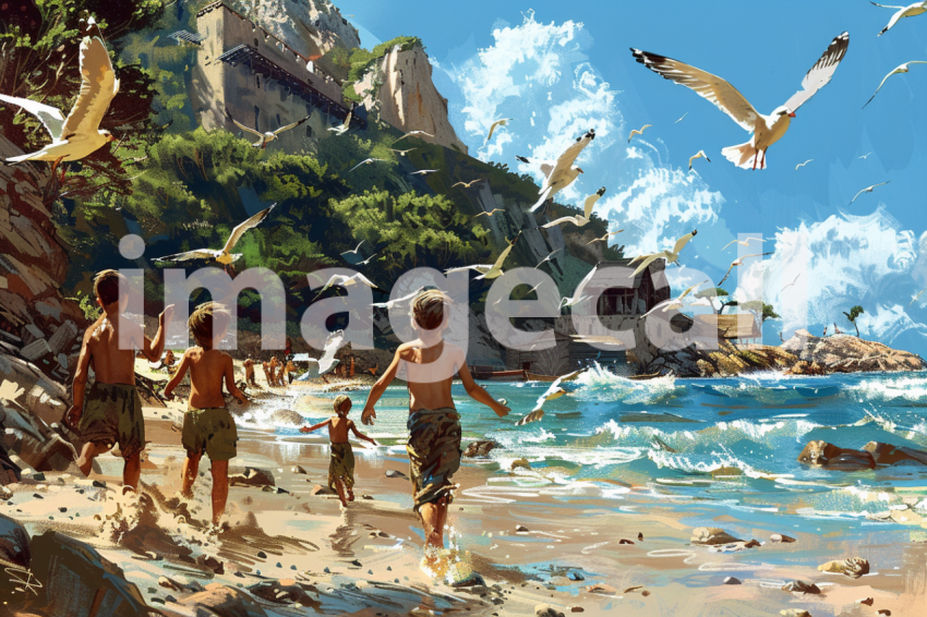 Cspreeti Children play in the sandy coves that dot the coastl 1bdf4401 c84c 45a6 b907 dcd6b14531b9 1