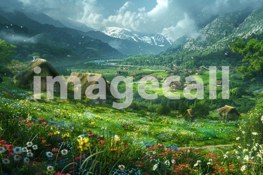 Cspreeti The village nestled in a lush green valley its thatc af93bc38 9f73 4d69 9eac 287aa135a98f 2