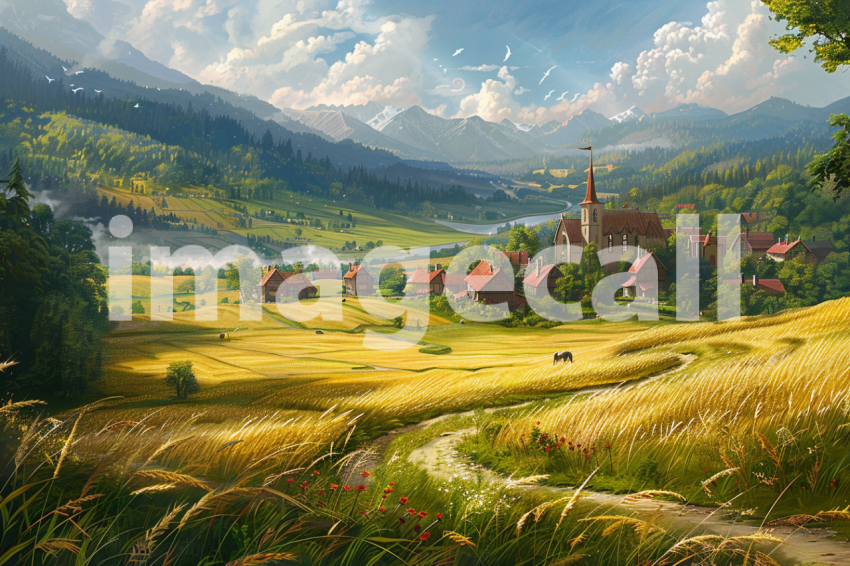 Cspreeti The village nestled in a lush valley its quaint cott 7fadadd9 106e 40e6 ae35 469873ecb758 0