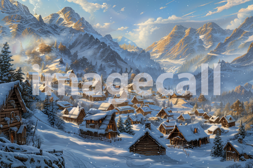 Cspreeti The village nestled in a snowy valley its charming w 5e710abb 370c 4fb2 a9f6 4834cbe3db66 1