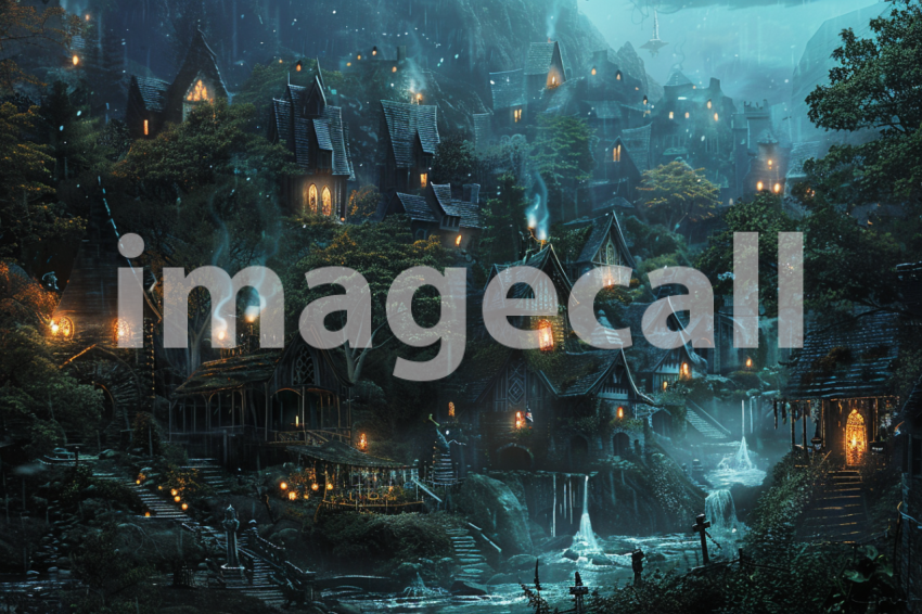 Cspreeti A haunted village bathed in the eerie glow of will o bfa31c1c 8918 4aa5 8ea6 d56195da73f9 1