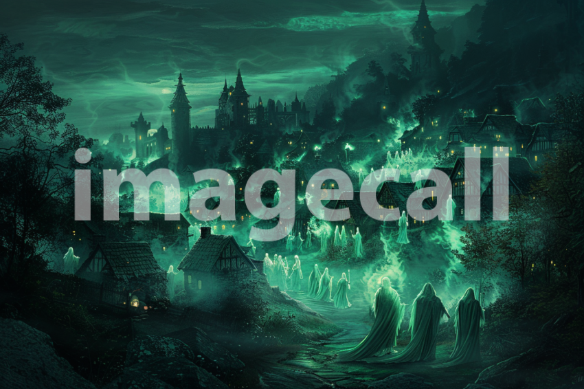 Cspreeti A haunted village bathed in the eerie glow of will o bfa31c1c 8918 4aa5 8ea6 d56195da73f9 2