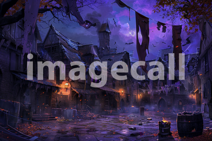 Cspreeti Tattered banners flutter in the haunted village squa 2a25cb15 d1bf 4d00 82c0 91b542576eac 1