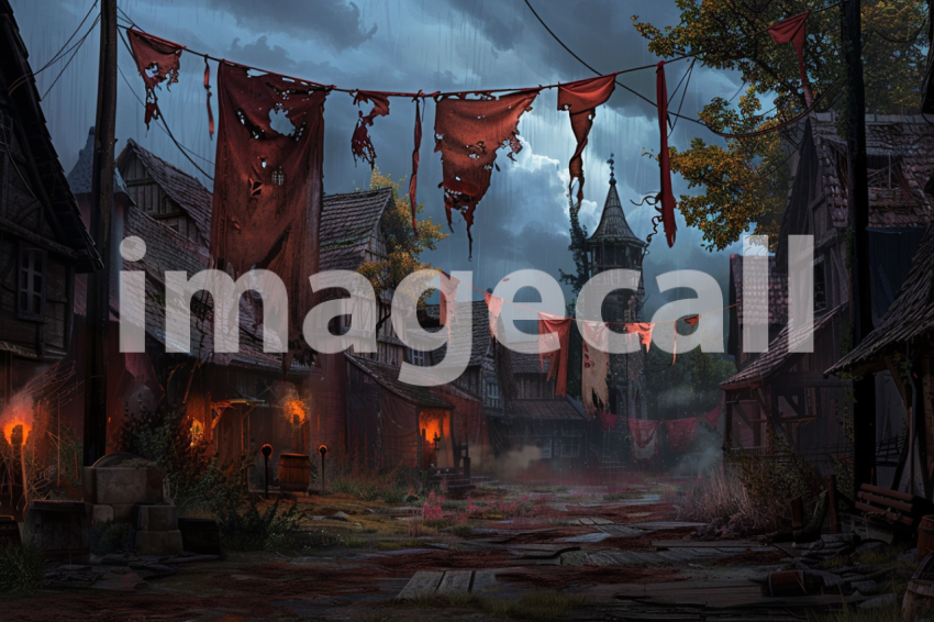 Cspreeti Tattered banners flutter in the haunted village squa 96c5c687 4626 40e4 8613 7b6676e5d478 0