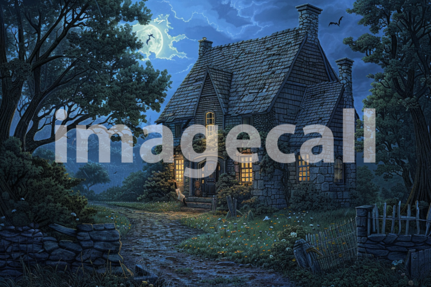 Cspreeti The haunted farmhouse its windows glowing with an ot 8ce509e1 8a17 415c b846 b7522871c2d9 0