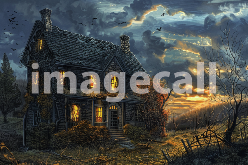 Cspreeti The haunted farmhouse its windows glowing with an ot 8ce509e1 8a17 415c b846 b7522871c2d9 2