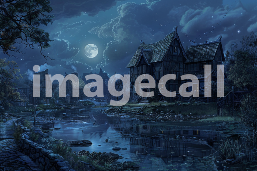 Cspreeti The haunted village millpond reflects the pale moonl 112d94a3 19bf 42a3 804e 793b50c634b9 0