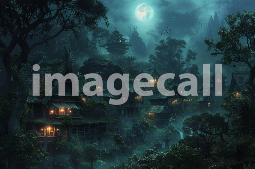 Cspreeti A village surrounded by dark forests the moonlight f 82a65a43 3c90 4420 93fb 98023c2d6779 1