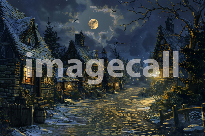 Cspreeti The village illuminated by the soft glow of the full 9e358d50 2d68 4953 8faa 1a14391f93a0 1