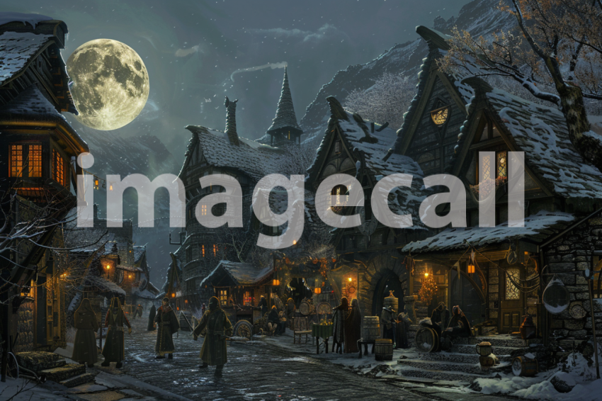 Cspreeti The village illuminated by the soft glow of the full 9e358d50 2d68 4953 8faa 1a14391f93a0 3