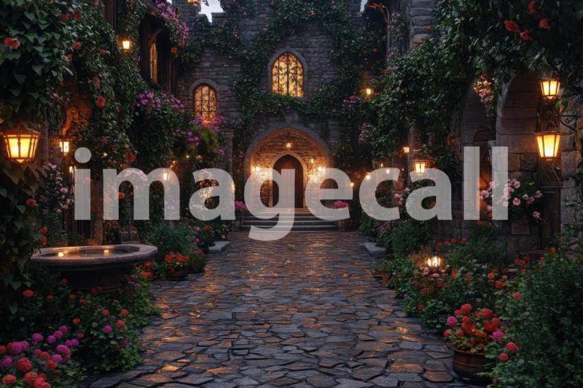 FN0011   Romantic Castle Courtyard (1)