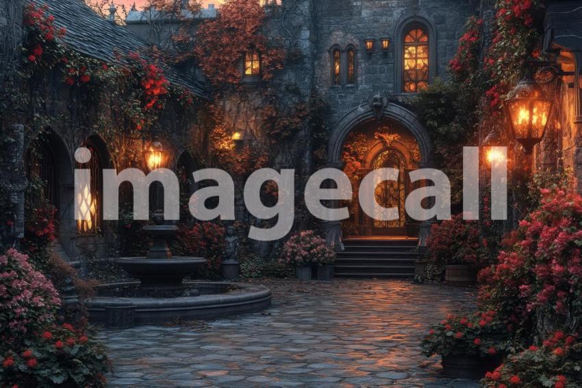 FN0011   Romantic Castle Courtyard (4)